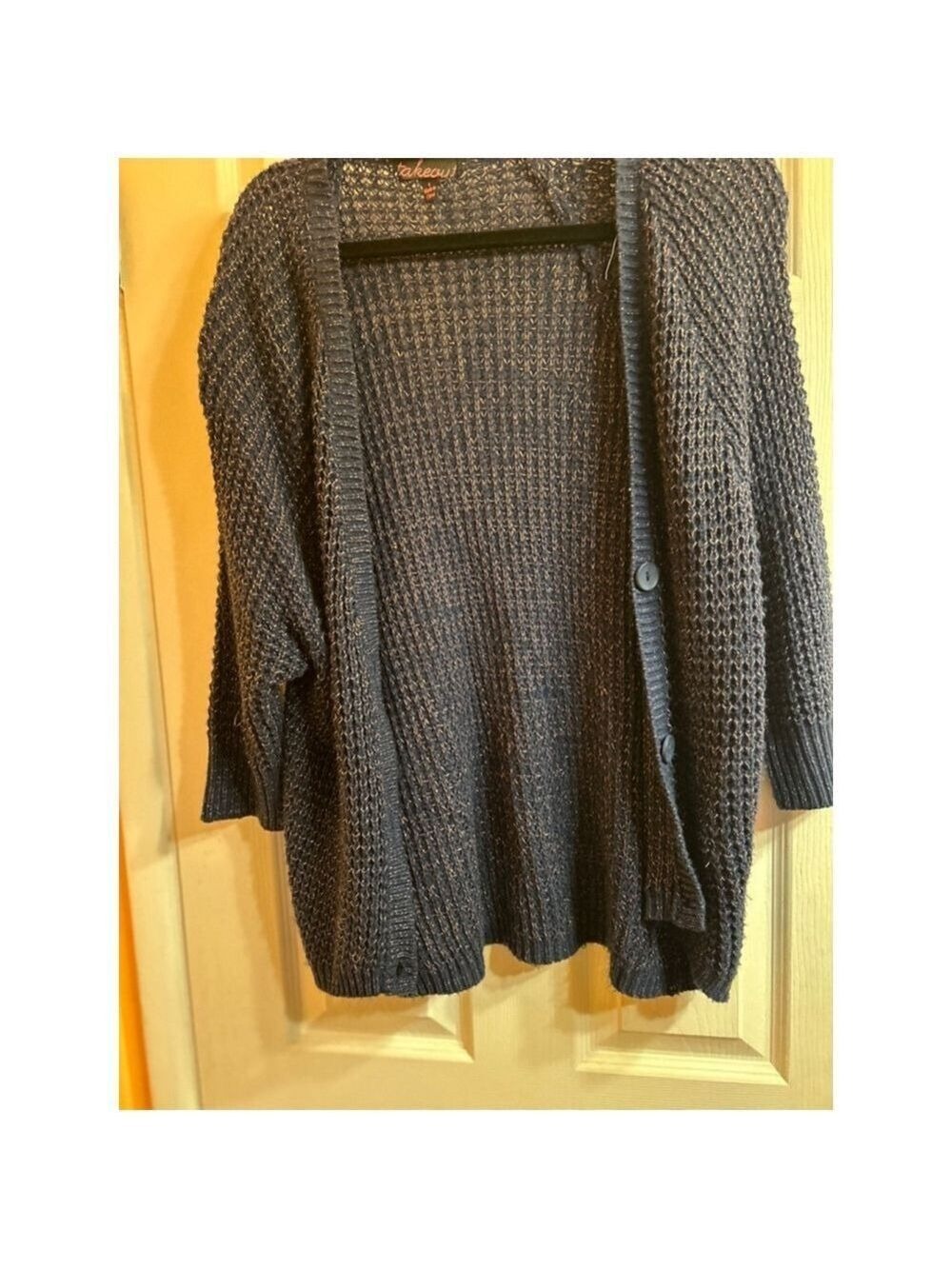 Women's Takeout Blue & Gold Cardigan Size L